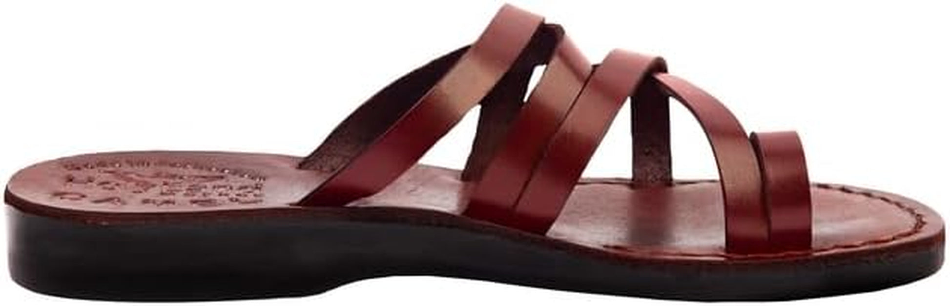 Unisex Leather Biblical Flip Flops (Jesus - Yashua) Bethlehem Style I