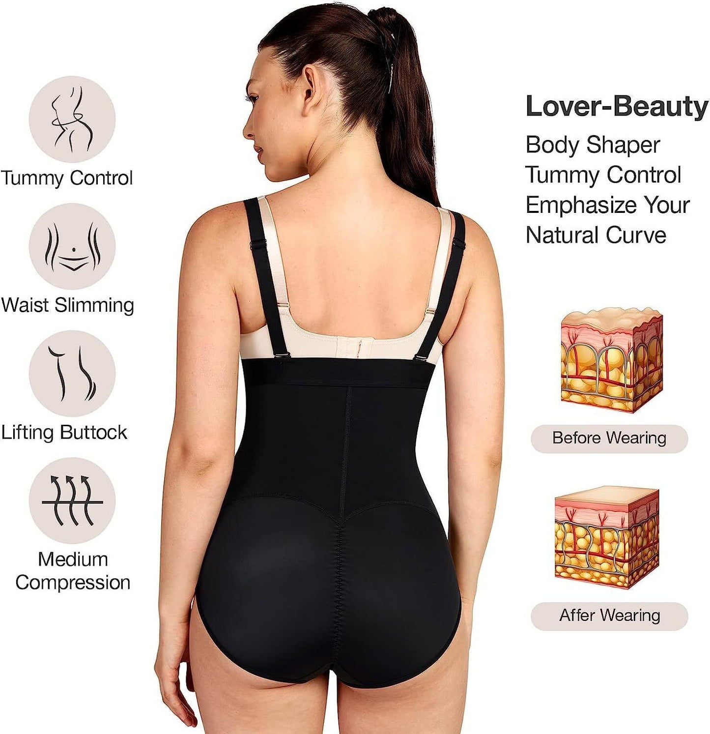 Lover-Beauty Comfy BBL Stage 2 Fajas Colombians Shapewear for Women Tummy Contro