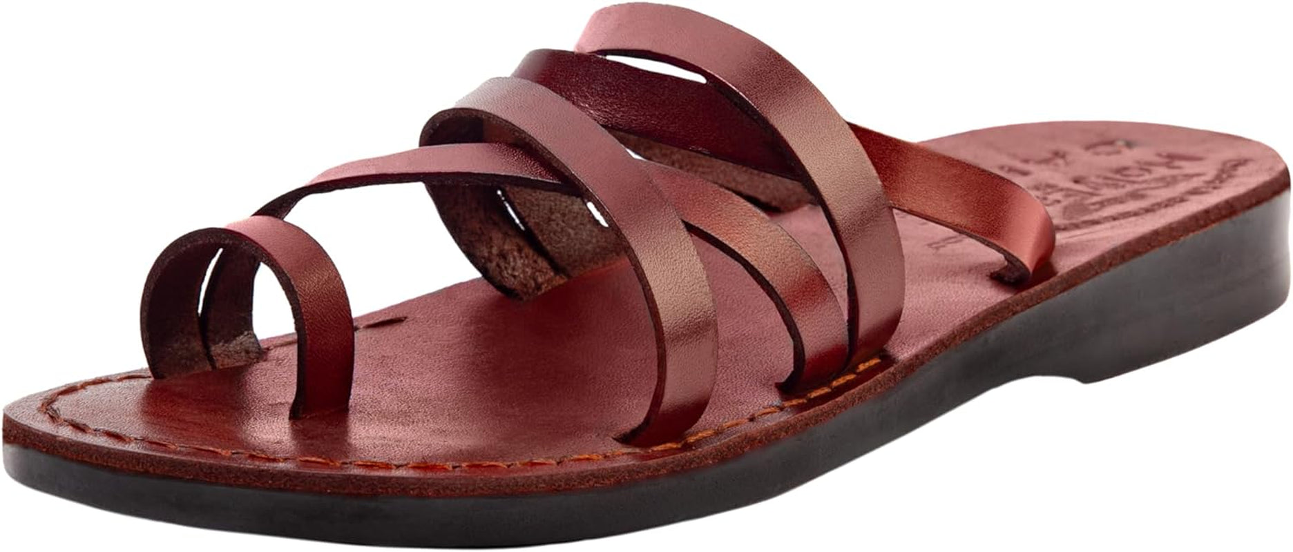 Unisex Leather Biblical Flip Flops (Jesus - Yashua) Bethlehem Style I