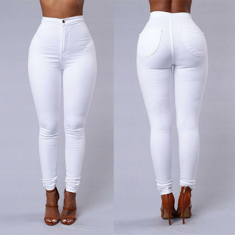 Hot Women Pencil Stretch Slim Denim Skinny Jeans Pants High Waist Jeans Trousers /