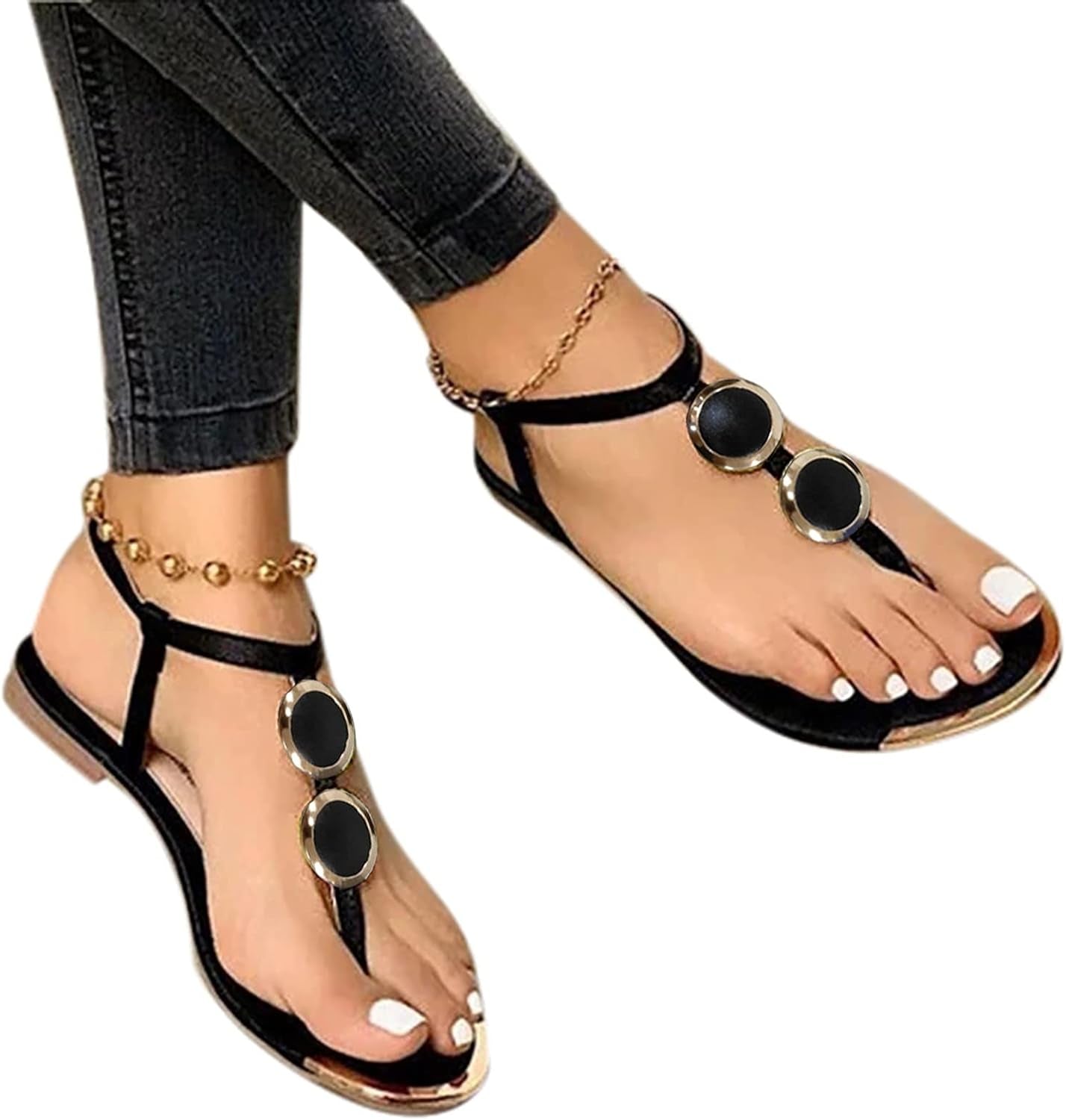 Slip on Open Toe Buckle Belt Platform Casual Summer Beach Sandals Shoes Wedge Sandals for Women