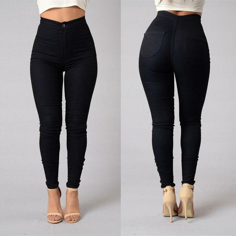 Hot Women Pencil Stretch Slim Denim Skinny Jeans Pants High Waist Jeans Trousers /