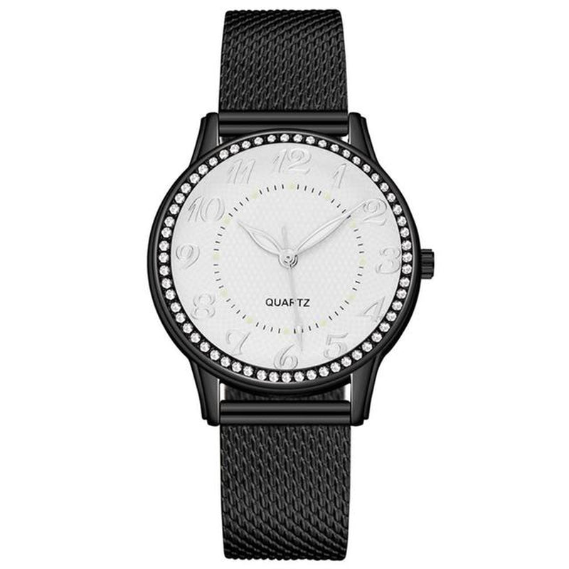 Fashion Women Watches Men Gold Watch Silver Heart Dial Silicone Mesh Belt Wristwatch Reloj Mujer Montre Femme Women'S Watch 2024