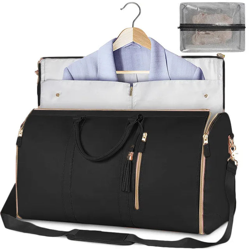 Large Capacity Travel Duffle Bag Women'S Handbag Folding Suitbag Waterproof Clothes Totes